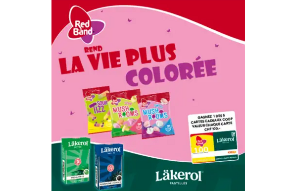 Gagnez l'une des 5 cartes cadeaux Coop valeur de chaque carte CHF 100.-