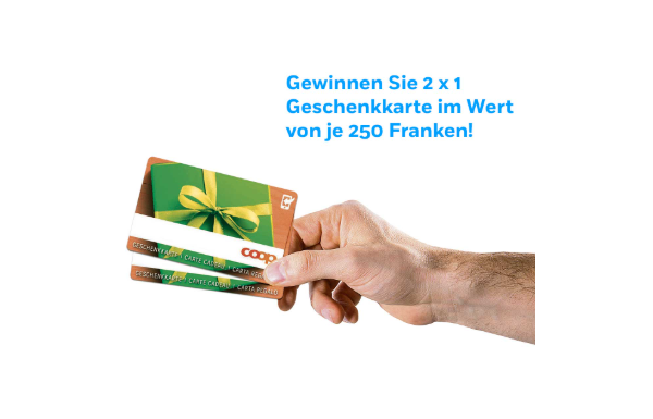 Gagnez 2x 1 carte cadeau Coop de CHF 250.-