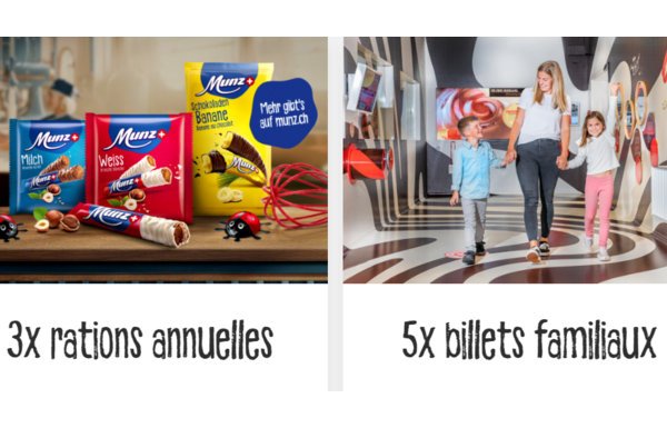 Gagnez une année entière de chocolat Munz et 5x des billets familiaux pour le Chocolarium, avec une surprise Munz
