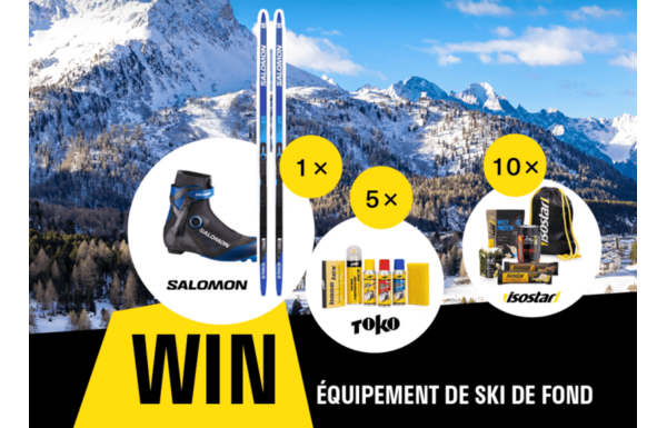 Gagnez un équipement de ski de fond Salomon ou un lot de produits Isostar