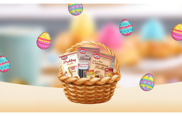 Gagnez 10 x 1 Panier de Pâques rempli de produits Dr. Oetker