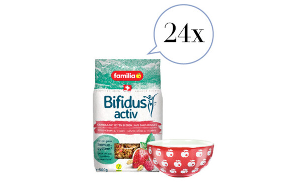Gagnez 24x un paquet de müesli Bifidus et un bol à müesli bien pratique