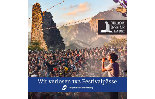 Gagnez 2 pass pour le festival Quellrock Open Air, qui aura lieu le vendredi 19 et le samedi 20 juin à Bad Ragaz