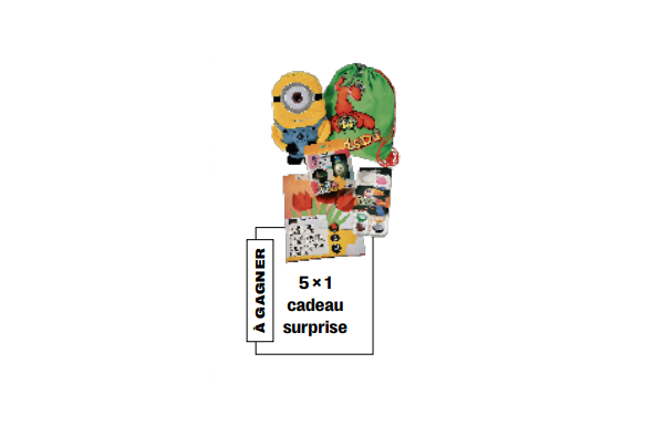 Gagnez 5x 1 cadeau surprise