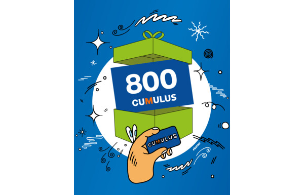 Gagnez 800 points Cumulus supplémentaires en cadeau dès CHF 80.- d'achat