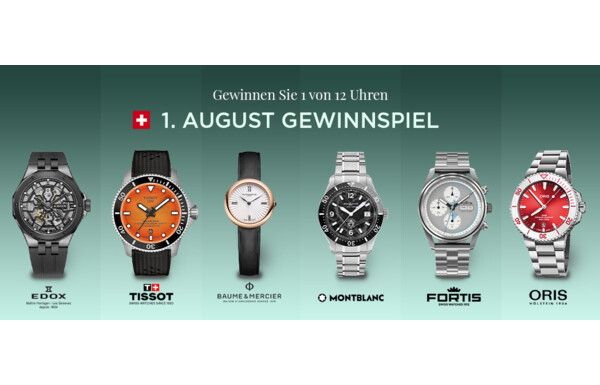 Gagnez l'une des 12 montres Swiss Made d'une valeur totale de plus de CHF 21'000.-