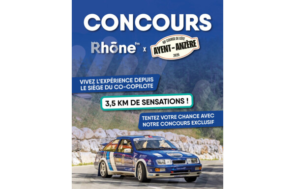 Gagnez une montée en voiture lors de la Course de Côte Ayent-Anzère, le dimanche 26 juillet