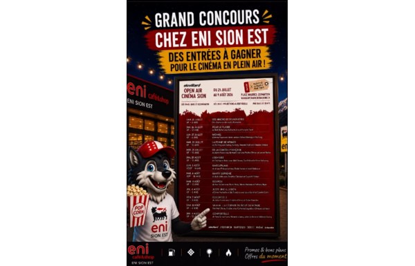 Gagnez 13x 2 billets pour l’Open Air Cinéma de Sion