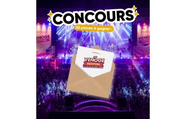 Gagnez 2 places pour le Venoge Festival