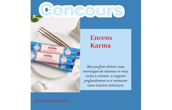 Gagnez un paquet d'Encens Karma de Satya