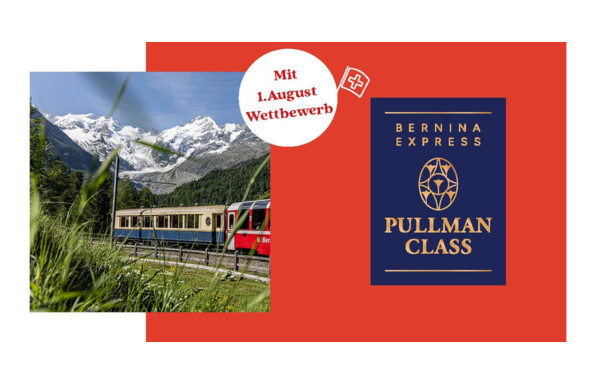 Gagnez un voyage aller-retour à bord du nouveau Bernina Express Pullman Class, reliant Saint-Moritz à Tirano pour 2 personnes, d'une valeur de CHF 1'250.-