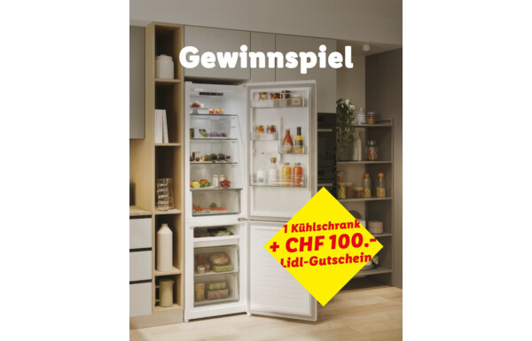 Gagnez un réfrigérateur Conforma ainsi qu'un bon Lidl d'une valeur de CHF 100.-
