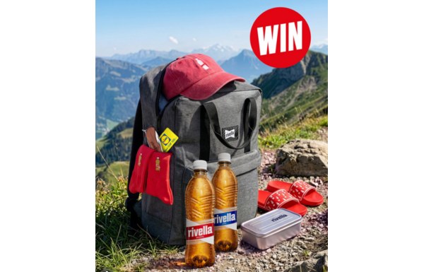 Gagnez 10 kits de randonnée Rivella pour votre prochain voyage, y compris un bon d'achat Lidl de CHF 100.-