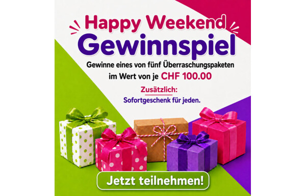 Gagnez l'un des 5 colis surprises d'une valeur de CHF 100.- chacun