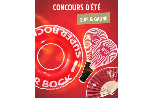 Gagnez un Goodie Bag d’été Super Bock avec 2 raquettes de plage, une bouée et un éventail pour rester au frais
