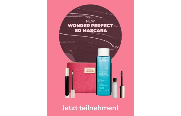Gagnez l'un des 3 coffrets Clarins dont le nouveau mascara 5D !