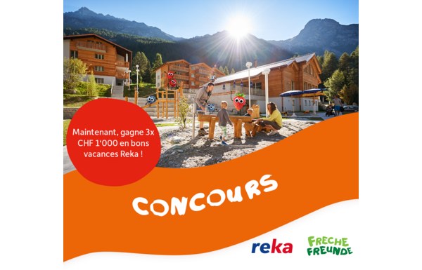 Gagnez 3 x des bons de CHF 1’000.- pour un village de vacances Reka de votre choix