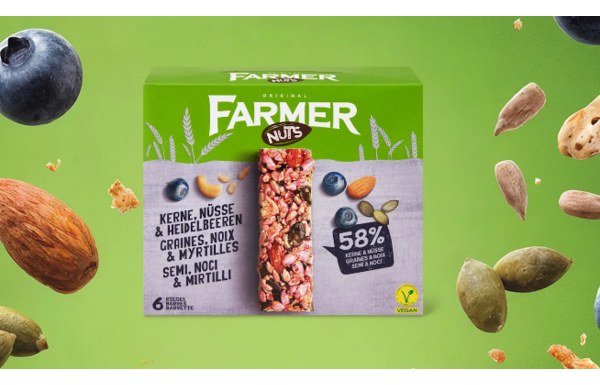 Testez gratuitement la nouvelle barre Farmer Nuts aux graines, noix et myrtilles