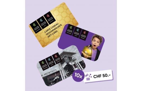 Gagnez 10 cartes cadeaux Manor de CHF 50.-