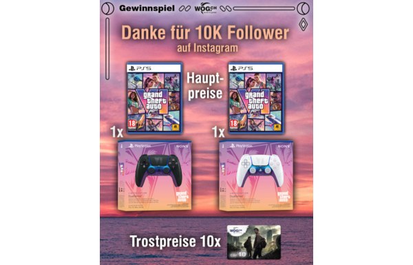 Gagnez 1x une GTA 6 (PS5) avec la manette DualSense noire et 1x une GTA 6 (PS5) avec la manette DualSense blanche