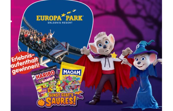 Gagnez un séjour d'une nutiée pour 4 personnes dans l'un des hôtels d'Europa-Park avec petit-déjeuner, billets pour le parc aquatique Rulantica + 1 pack de friandises HARIBO
