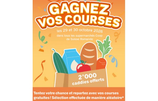Gagnez vos courses chez Coop les 29 et 30 octobre