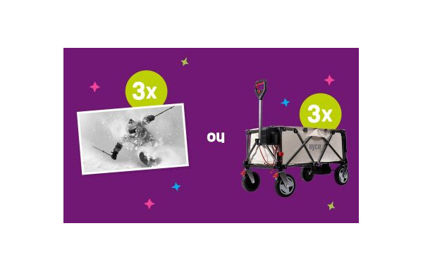 Gagnez l'un des 3 lots "ski" et l'un des 3 chariots électriques Ayce d'une valeur de CHF 299.– chacun