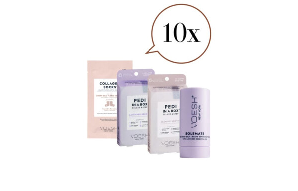 Gagnez 10x les kits Pedi in a Box VOESH Jasmine Soothe et Lavender Relieve