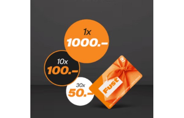 Gagnez des cartes cadeaux FUST de CHF 1'000.- / CHF 100.- et CHF 50.-