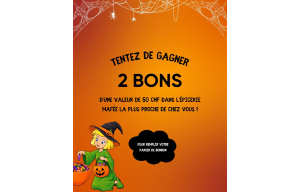 Gagnez 2 bons de CHF 50.- pour remplir votre panier de bonbons !