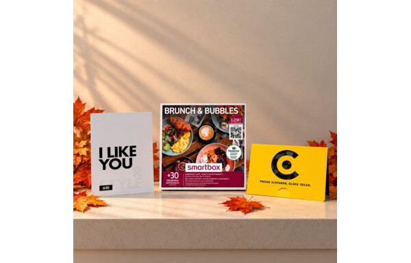 Gagnez 1 bon WE Fashion de CHF 150.– / 1 Smartbox Brunch & Bubbles de CHF 129.- et 1 bon Emmen Center de CHF 100.-